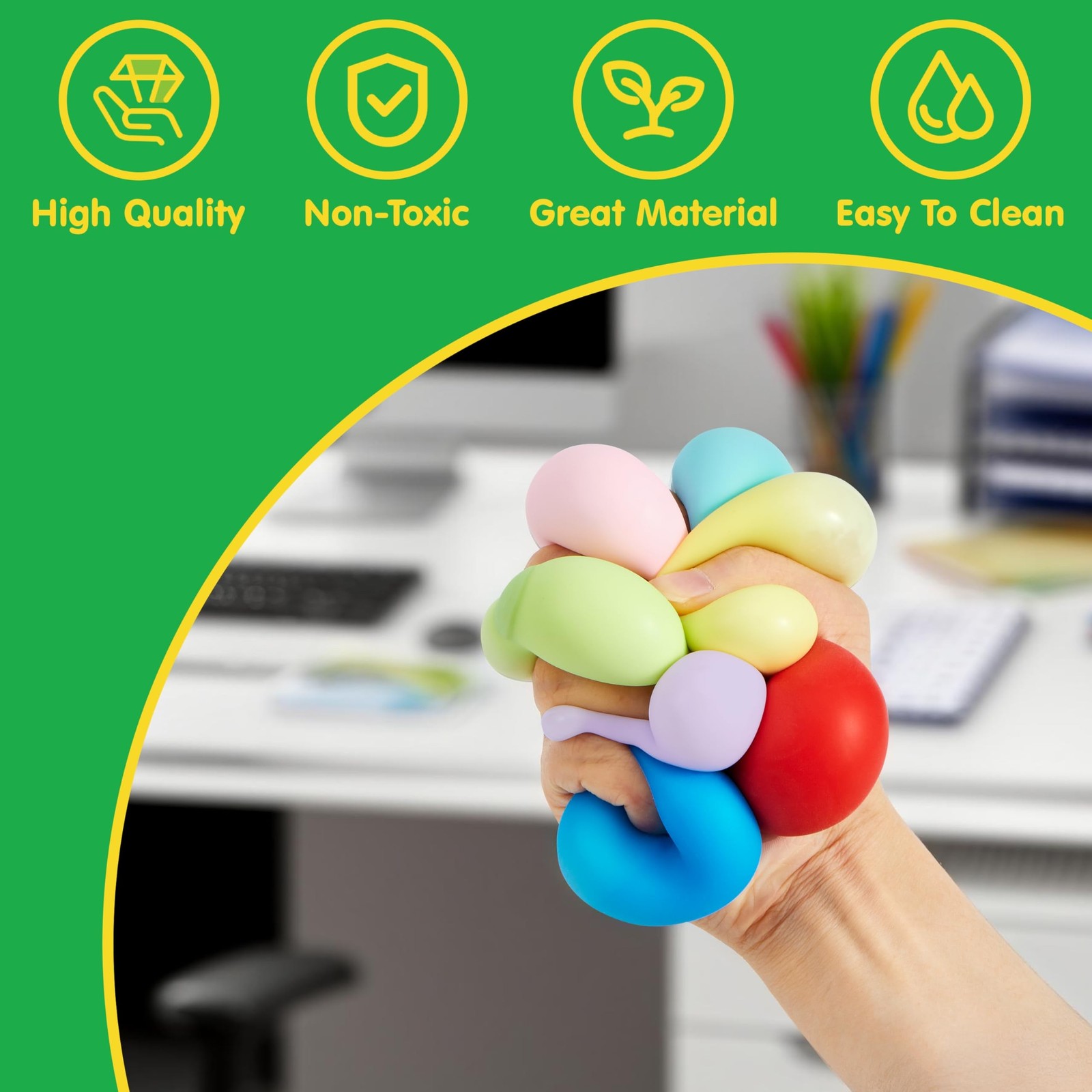 JOYIN 9 Pack Slow Rising Stress Balls, Squishy Sensory Fidget Toys, Hand Ther…