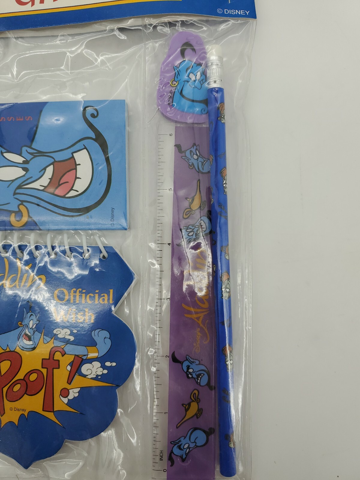 Vintage Disney’s Aladdin Genie School supplies Gift Set NEW. #5845