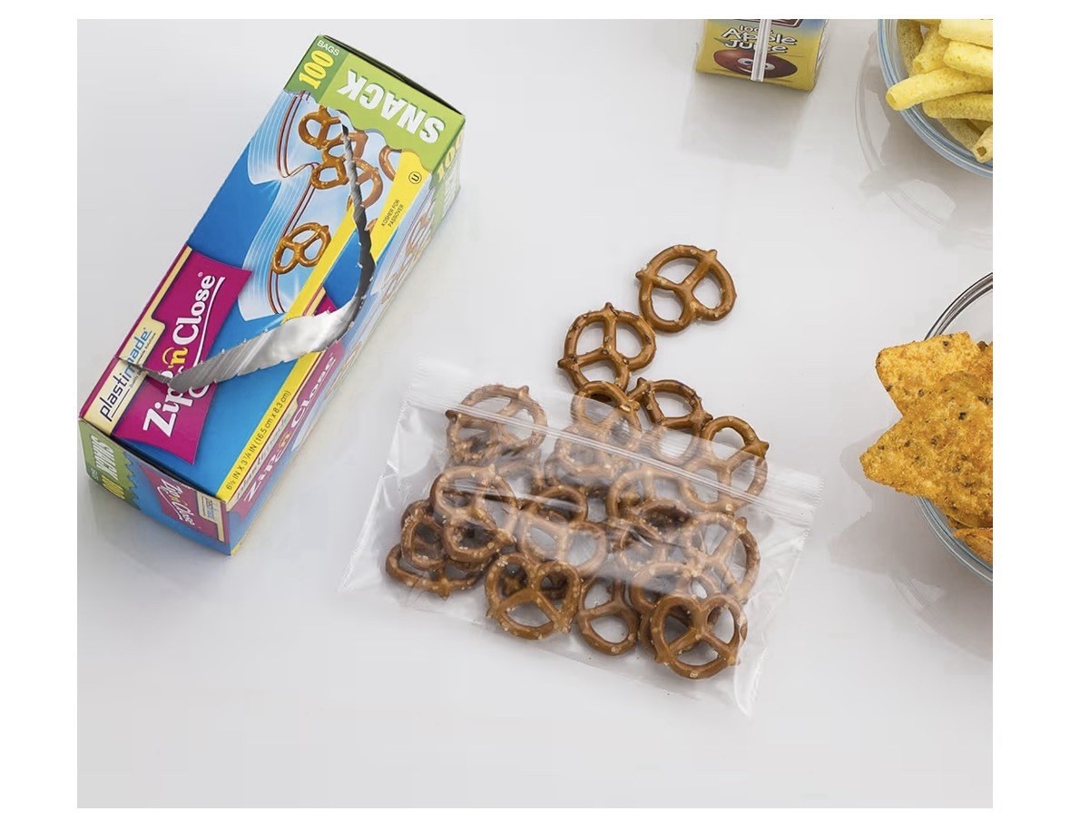 Resealable Snack Bags – 200 Disposable Bags for Food Storage and Travel