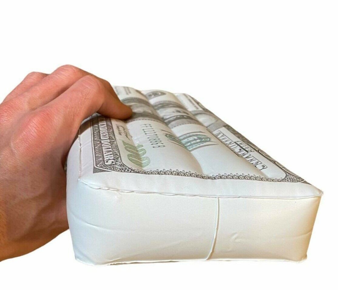 2 Jumbo Inflatable $100 Hundred Dollar Money Bills ~ Party Gag Joke Toy Favors