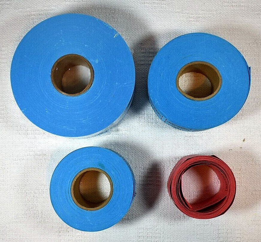 Raffle Tickets Event Double Rolls: 1 NEW 2000 Ticket Roll + 3 Various Used Rolls