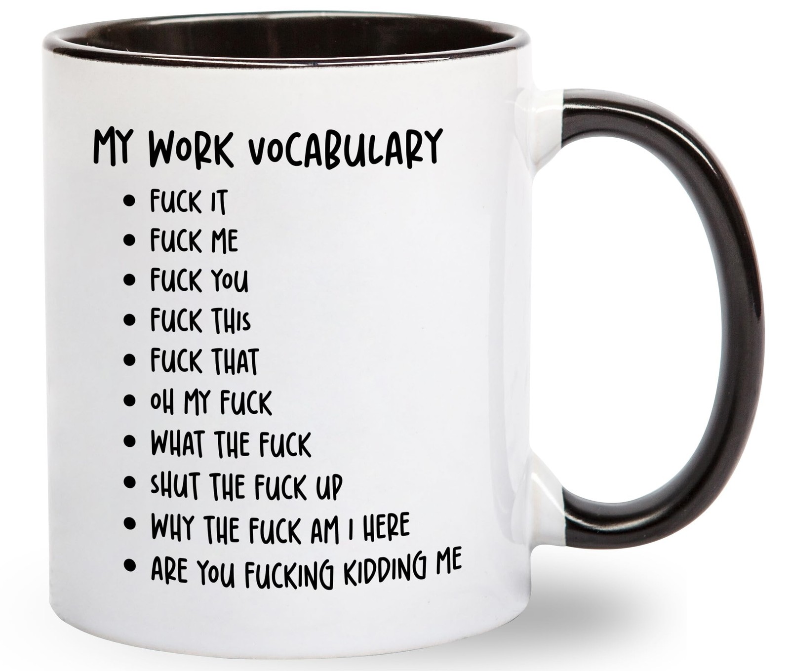 My Work Vocabulary Coffee Mug – Funny Coworker Birthday Gift Idea for Him or …
