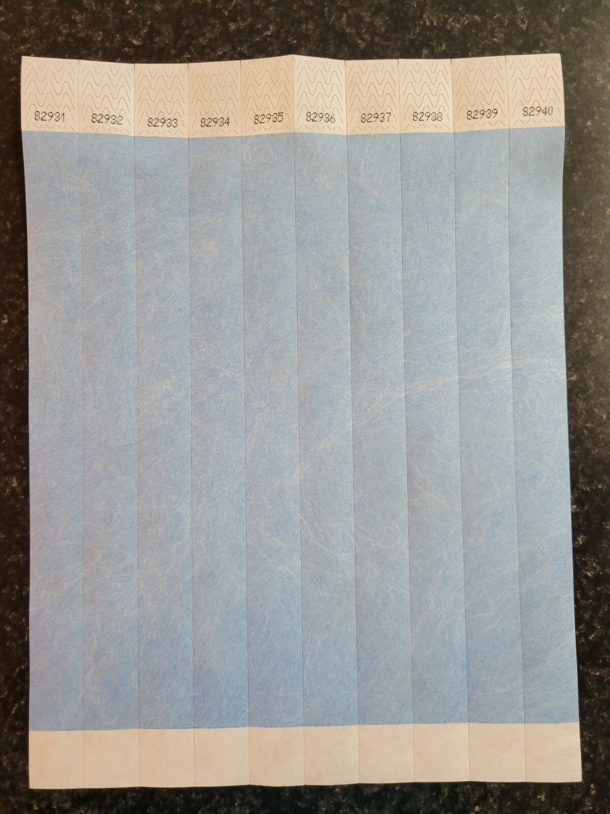 100 3/4″ LIGHT BLUE TYVEK WRISTBANDS, WRISTBANDS FOR EVENTS, PAPER WRISTBANDS