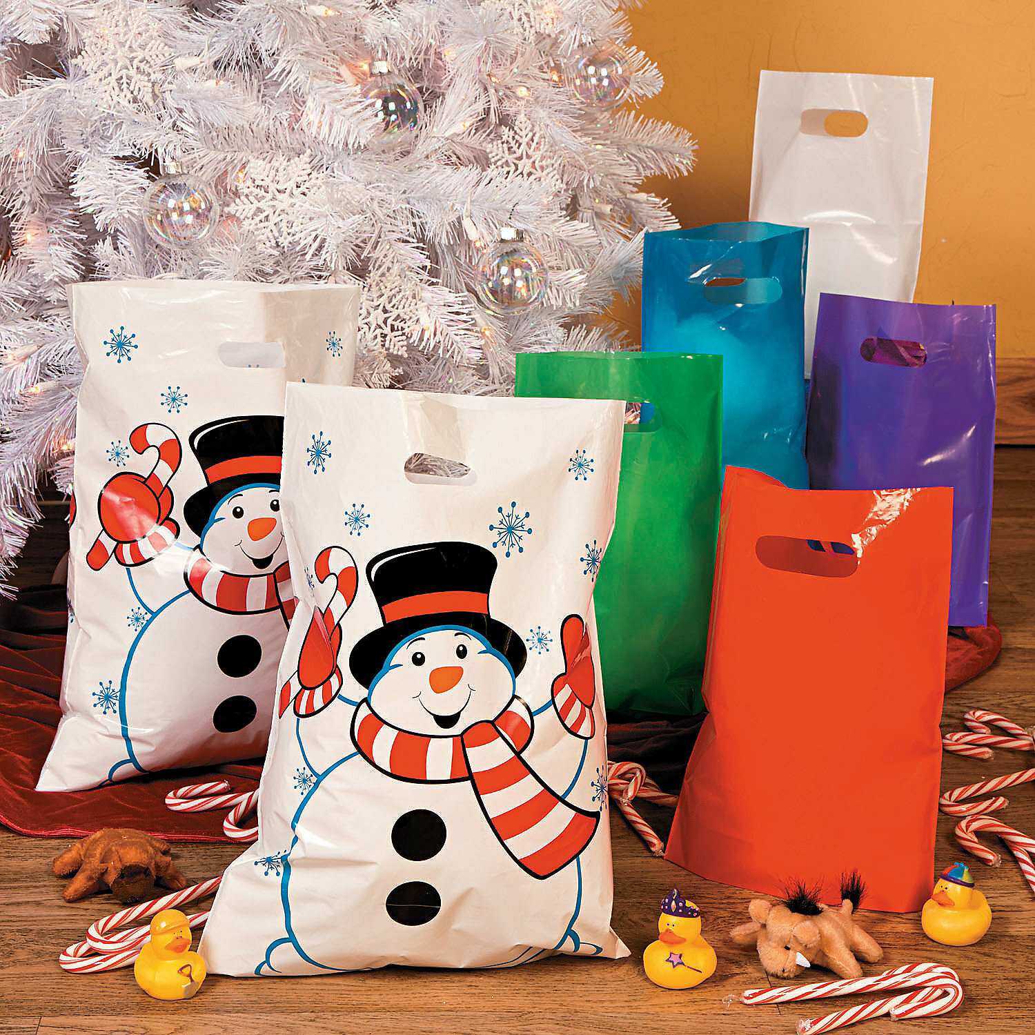 8 1/2″ x 12″ Bulk 50 Pc. Colorful Plastic Goody Bags