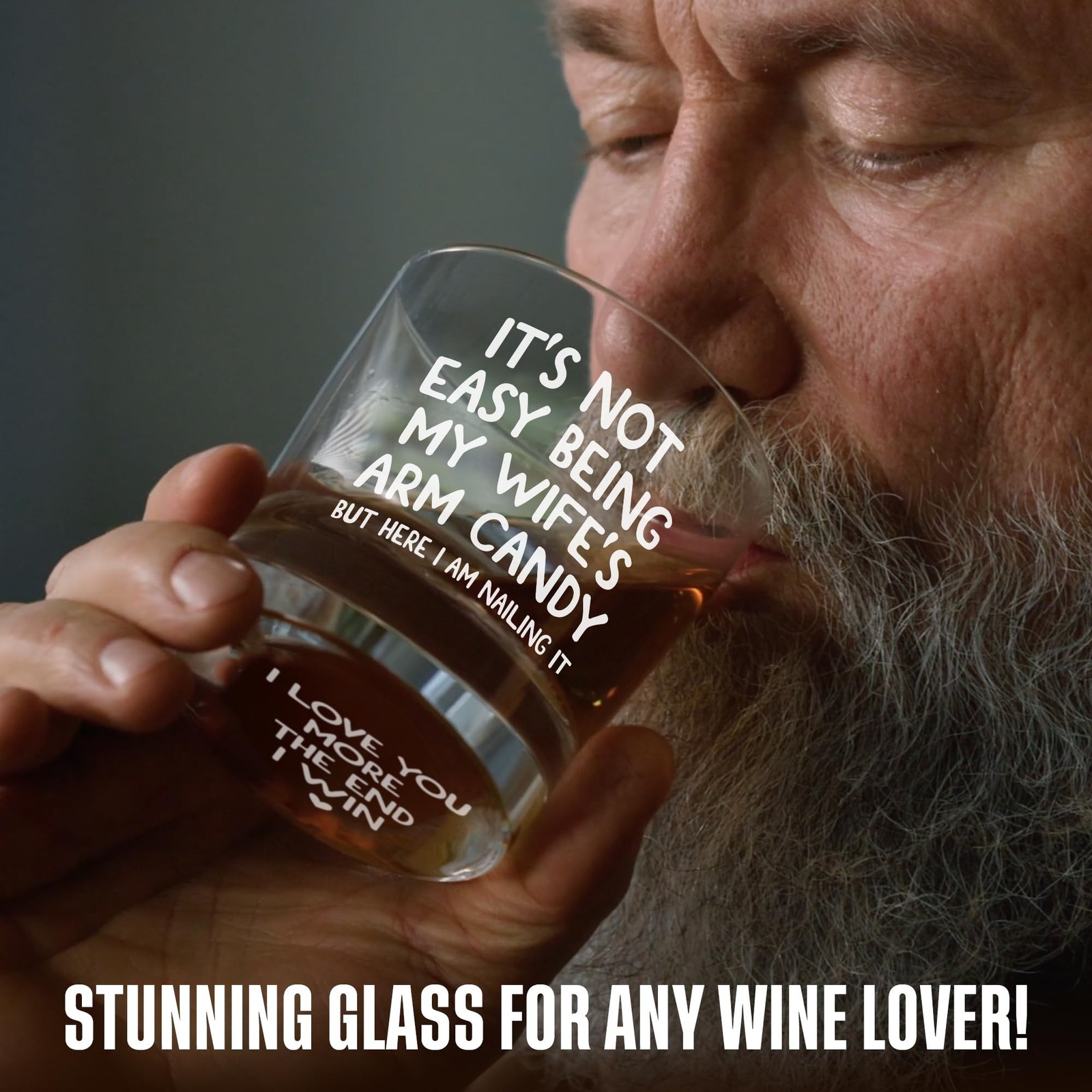 Husband Birthday Gift – 11 oz Engraved Crystal Whiskey Glasses – Funny Annive…