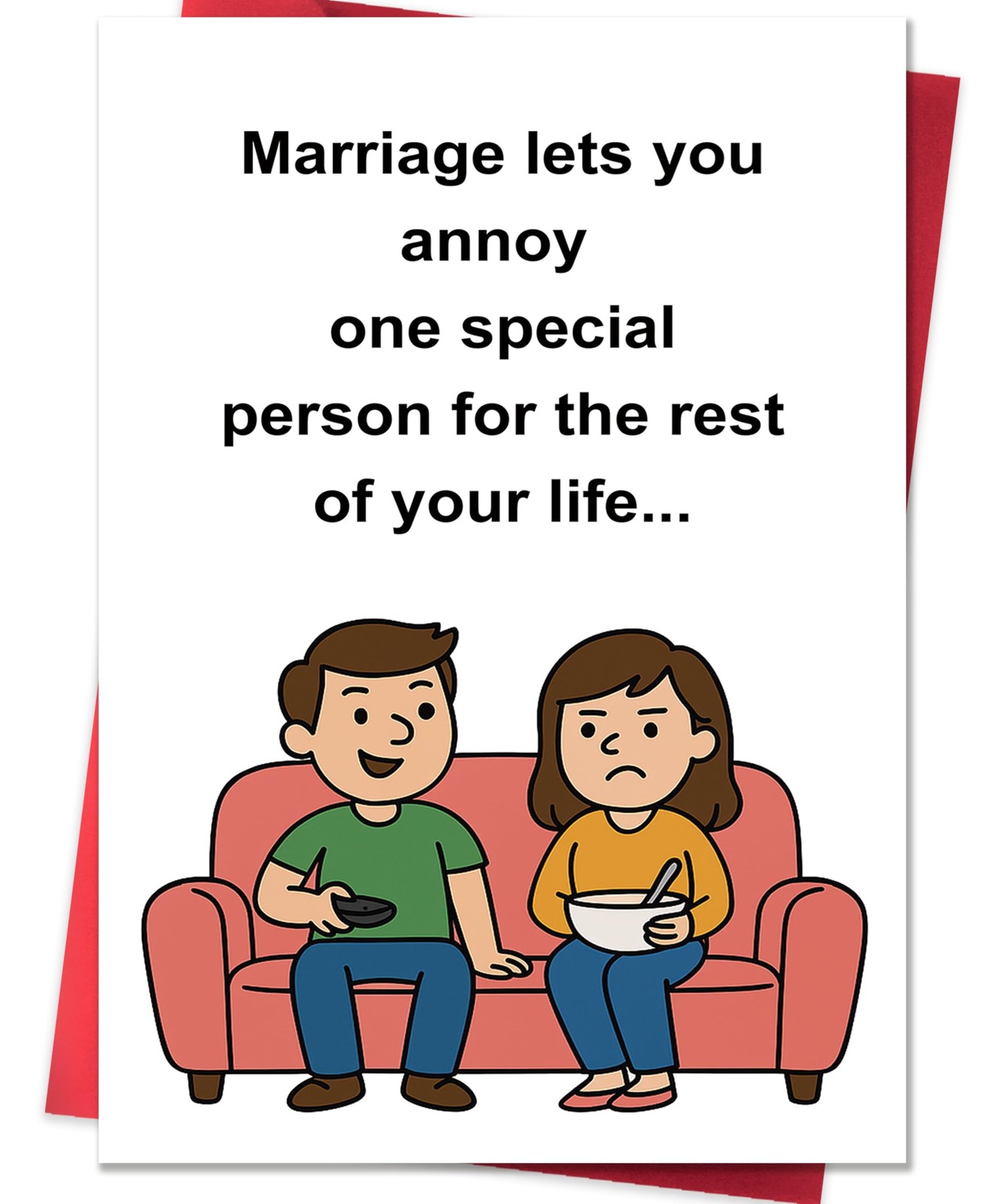 Smithtuy Funny Anniversary Card Gifts for 8 x 5.3 inches, Wedding