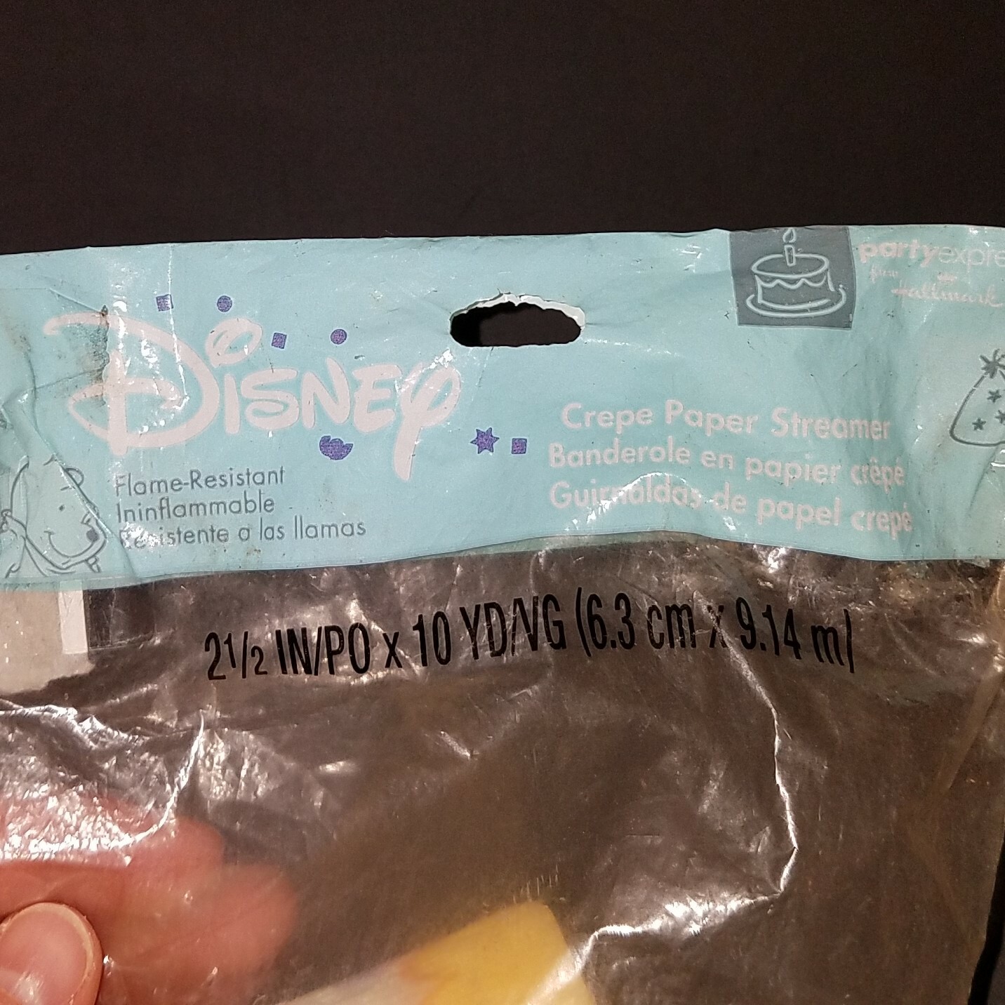VTG 2 packs Disney Baby Shower Crepe Paper Streamers Yellow Hallmark Party
