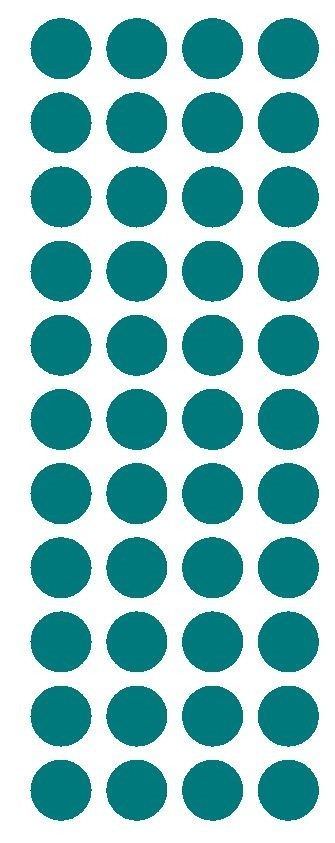 3/4″ Turquoise Round Color Code Inventory Label Dot Stickers MADE IN USA