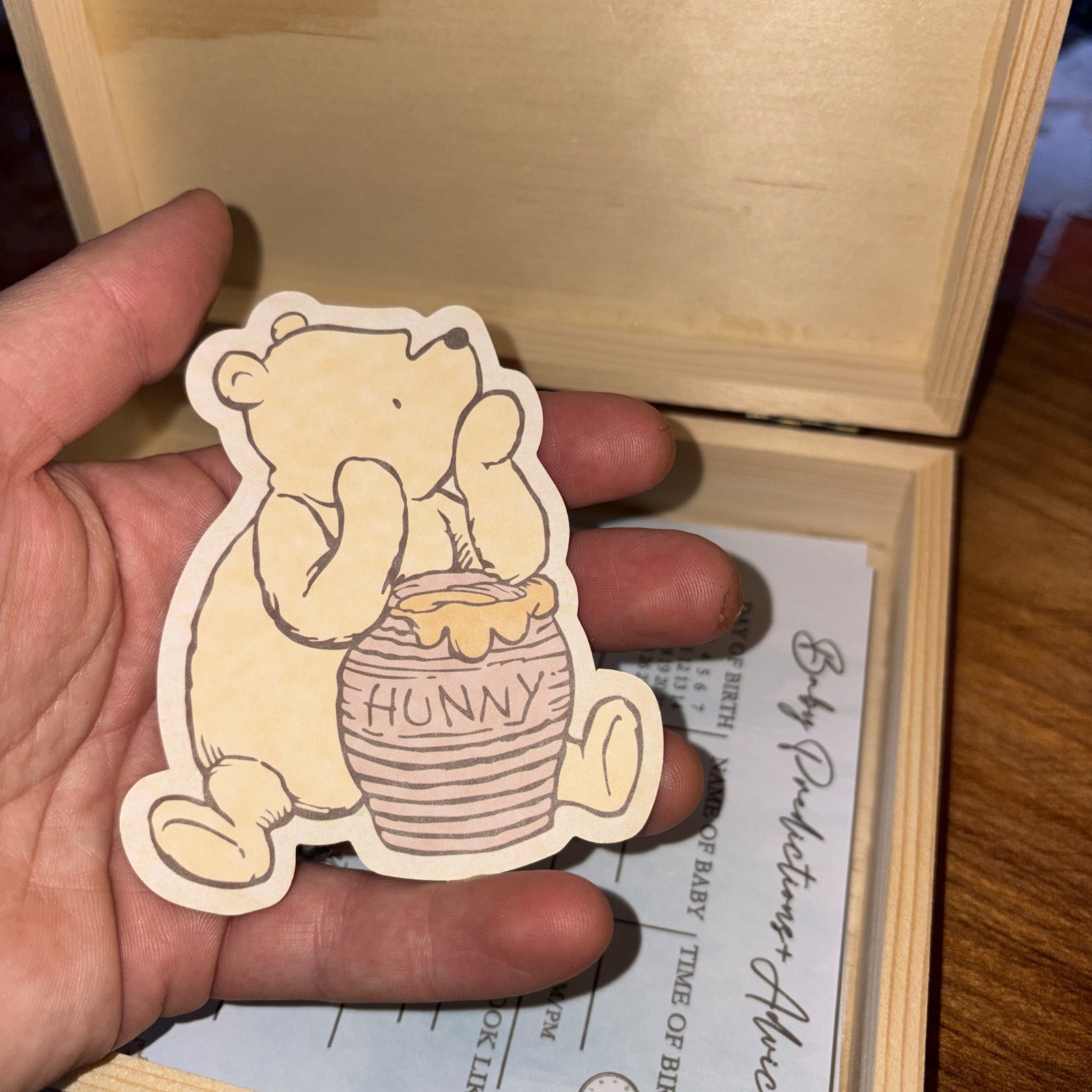 Winnie The Pooh Diaper Raffle Box With Tickets