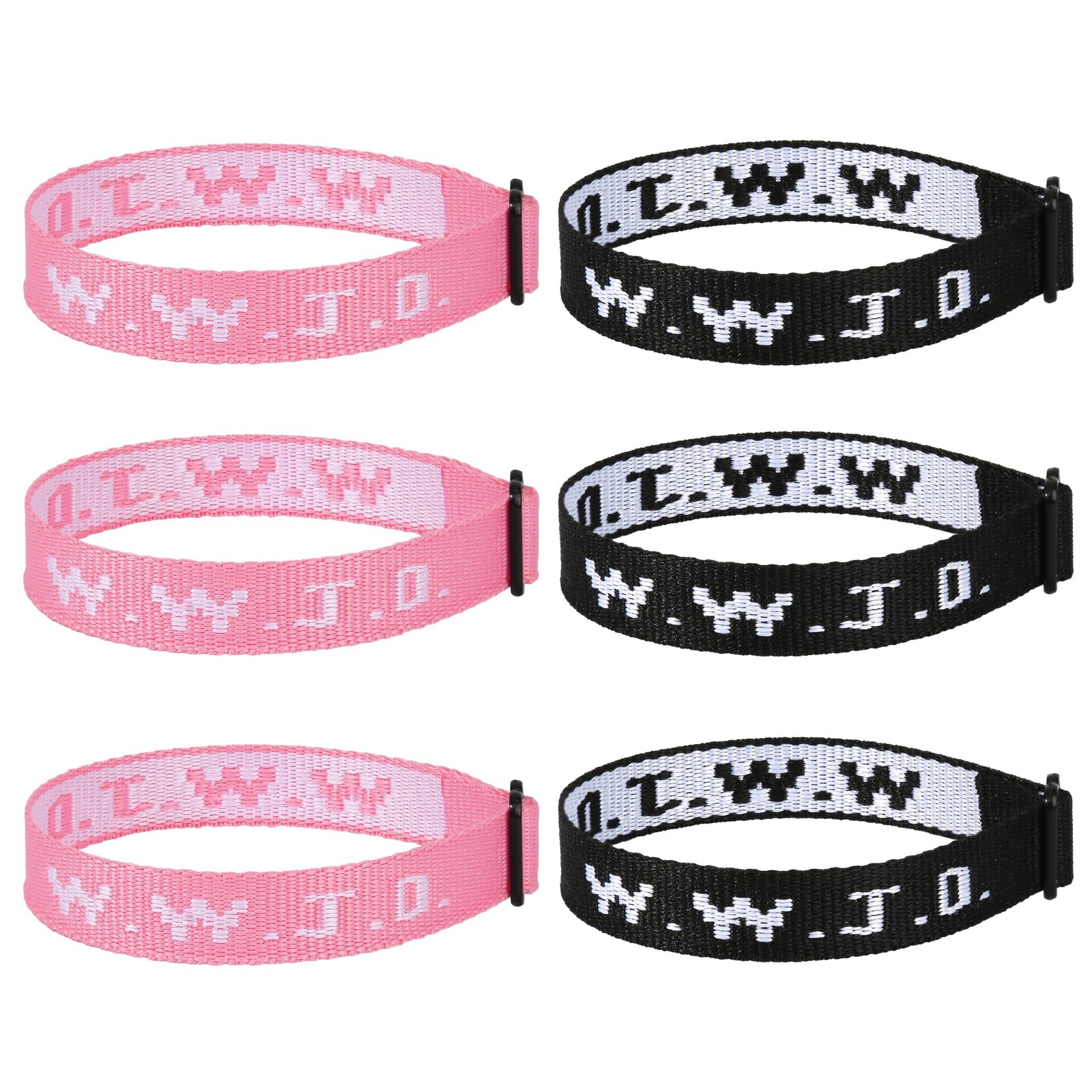 6PCS WWJD Bracelet for Women Men, Christian Gifts Wristbands, WWJD Rubber Bra…