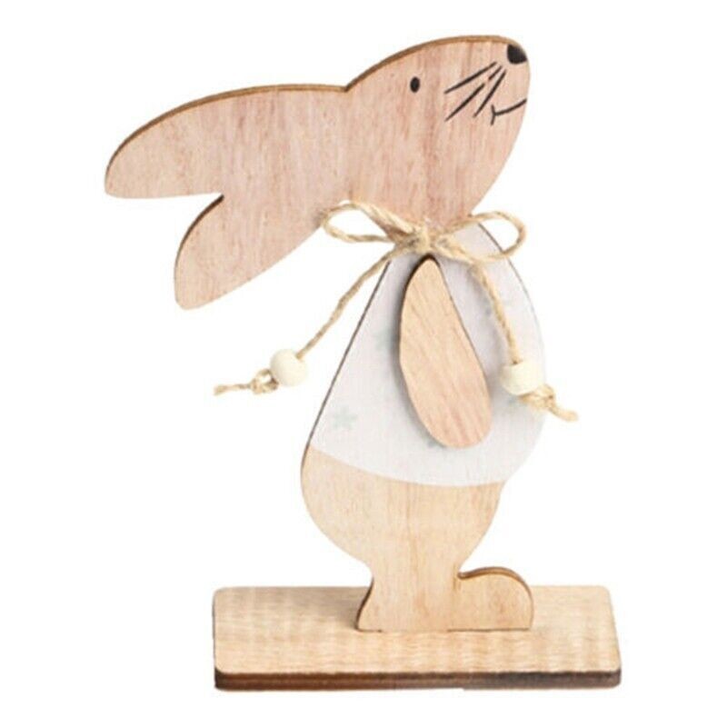 Mini Cute Decor Gift Wooden Bunny Wood Easter Rabbit Home Accessories Ornaments