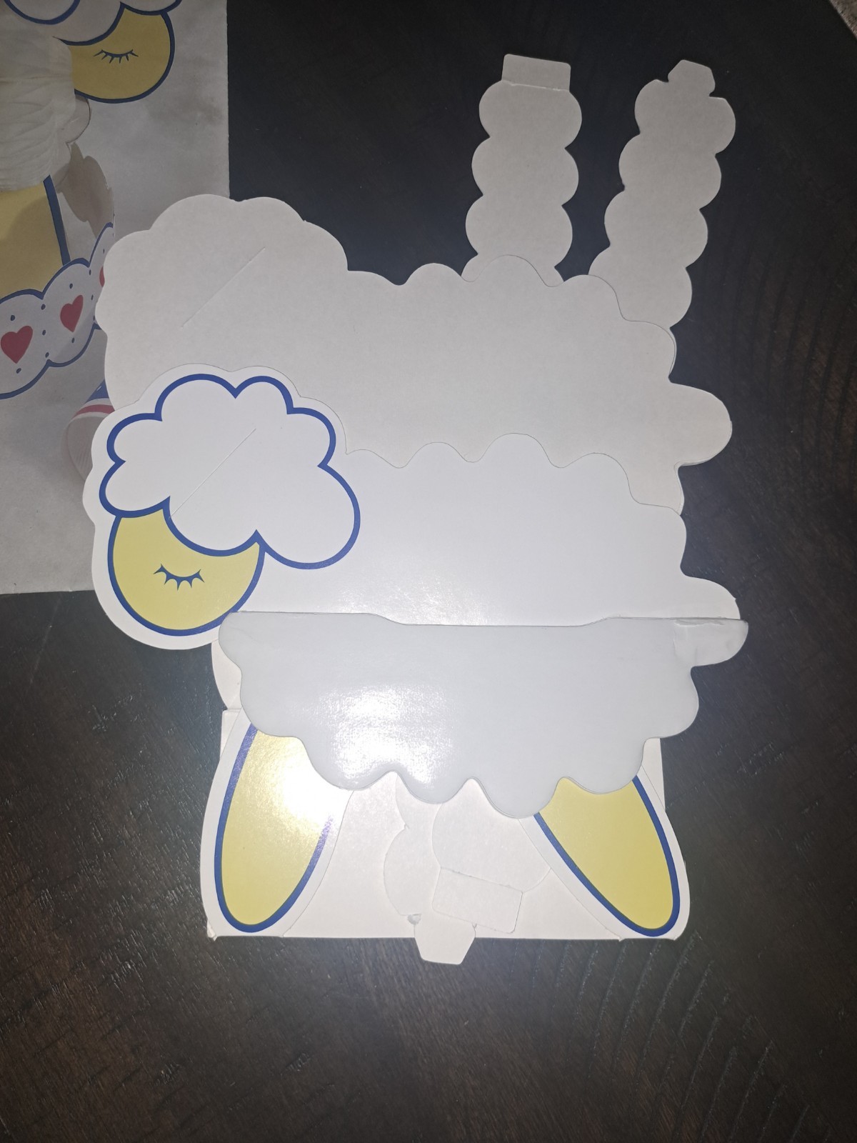 Vintage 1986 Honeycomb Baby Lamb* Baby Shower Decoration Centerpiece *Preowned