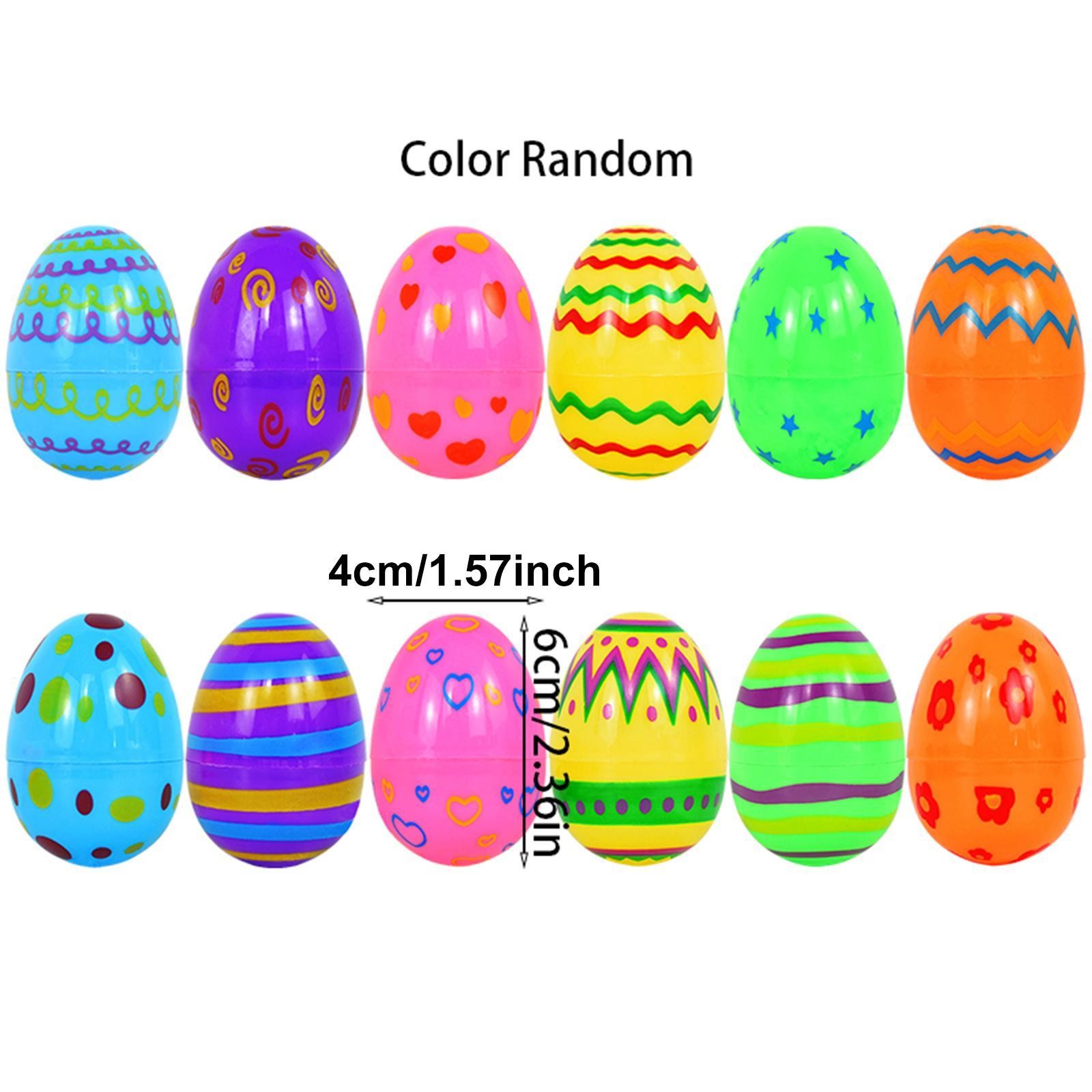 24 Pieces Fillable Easter Eggs Empty Colorful Decorative Multifunctional for