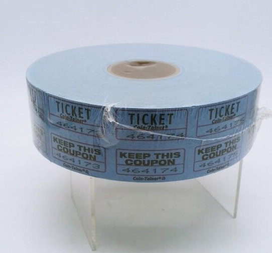 Raffle Tickets 2000 Double Blue By The Coin Tainer Co Made In USA Factory Sealed