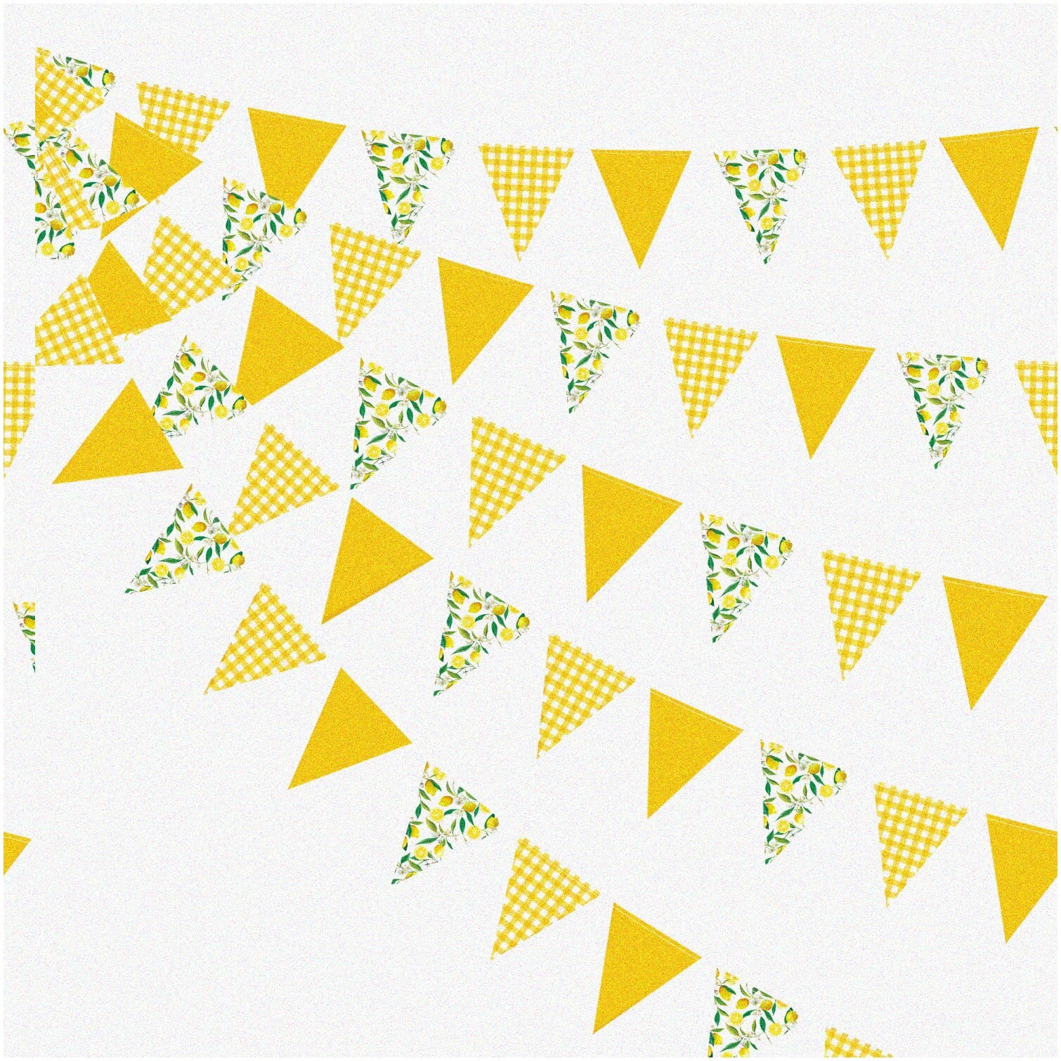 Yellow Floral Celebration Banner 44 ft