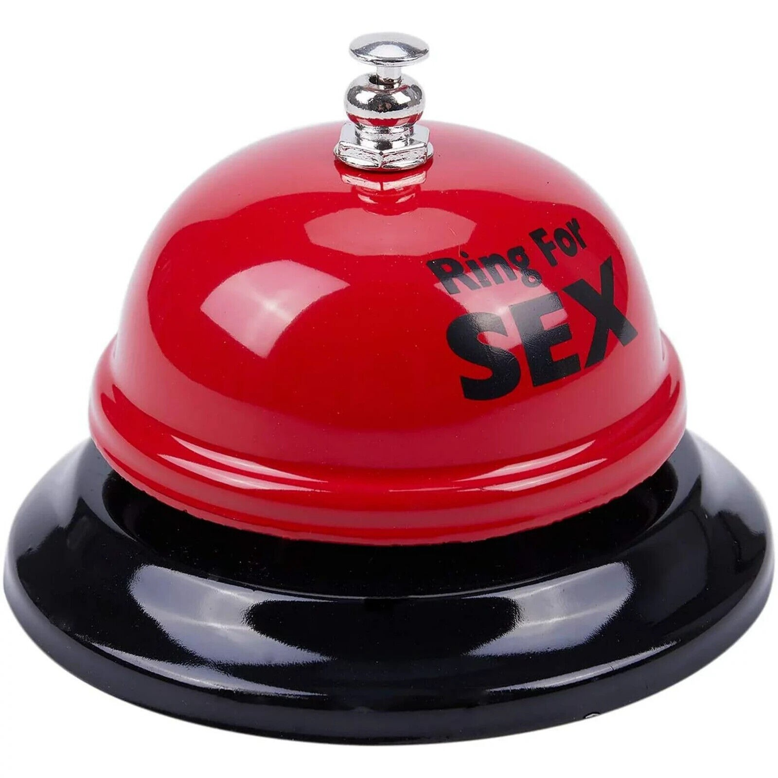 RING FOR SEX BELL – Red Hot Bedroom Office Desk Gag Joke Bar Man Cave Kitchen