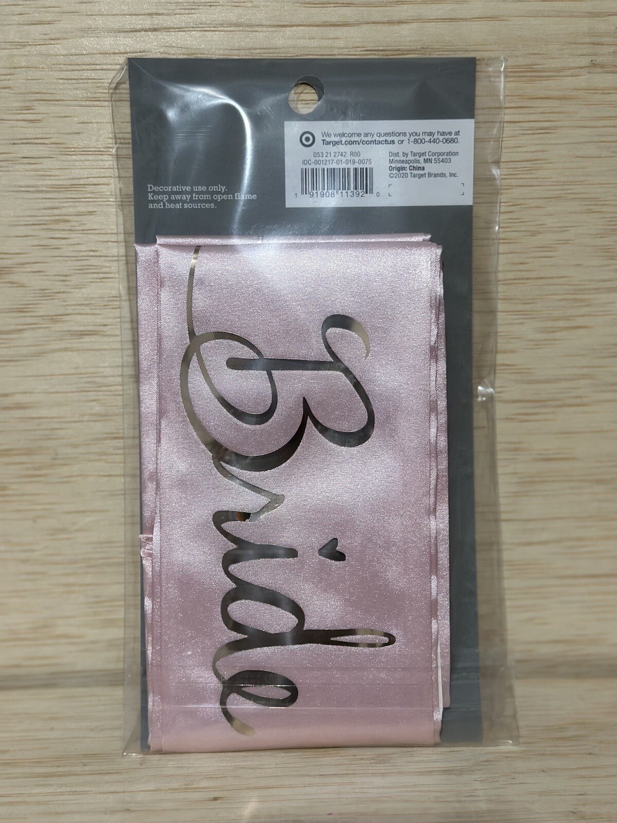 ‘Bride to Be’ Sash for Bachelorette/Bridal Shower Pink w Rose Gold Cursive Words