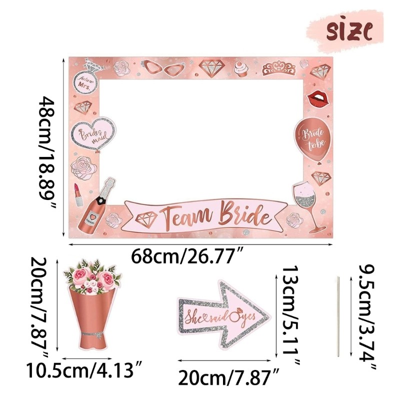 Bridal Shower Photo Booth Props Paper Frame Photo Props Bridal Shower Wedding