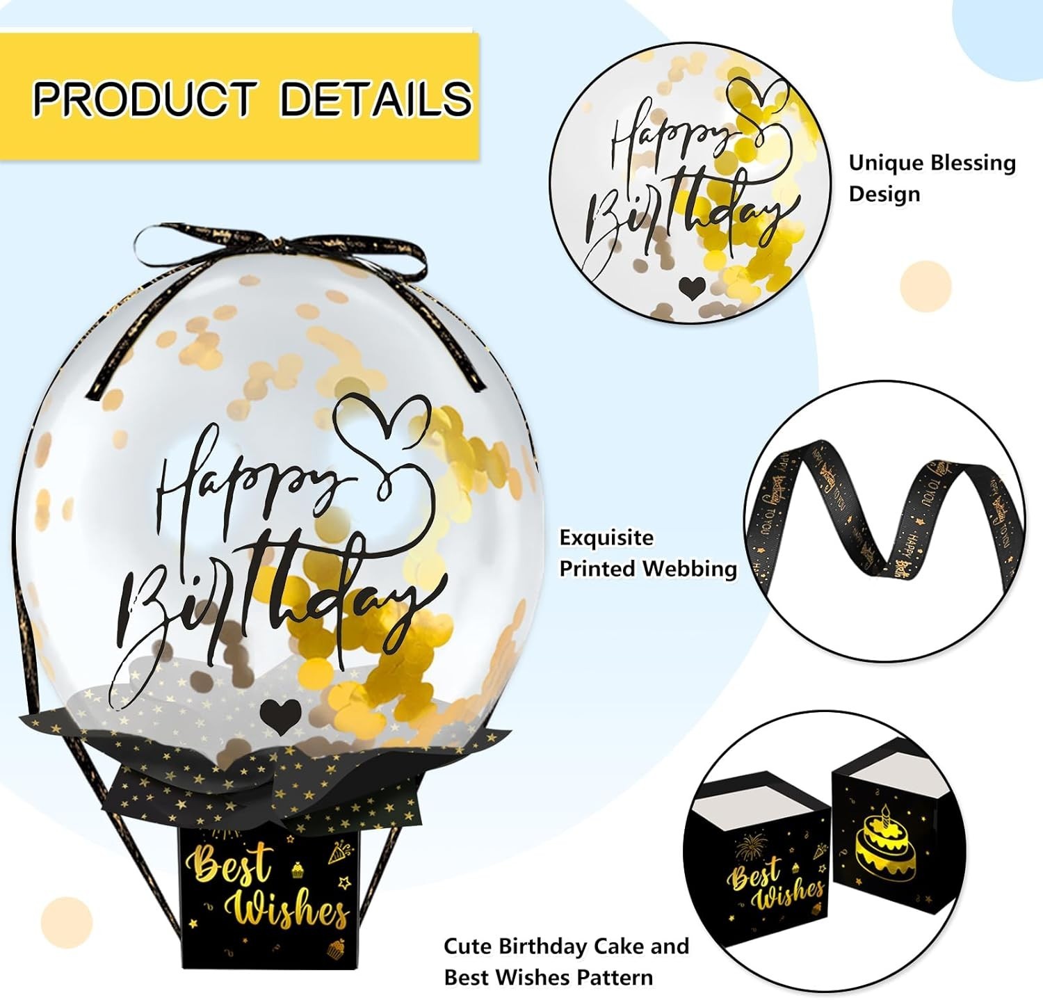 Upgraded Birthday Money Box for Cash Gift Pull, Funny Pull Money Balloon Box …
