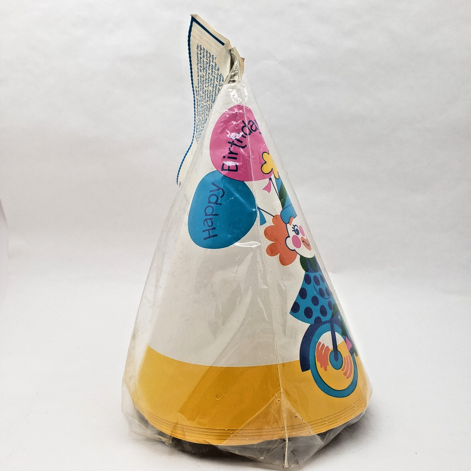VINTAGE General Mills CLOWN BIRTHDAY Party Hats New Old Stock SET OF 6 Unopened