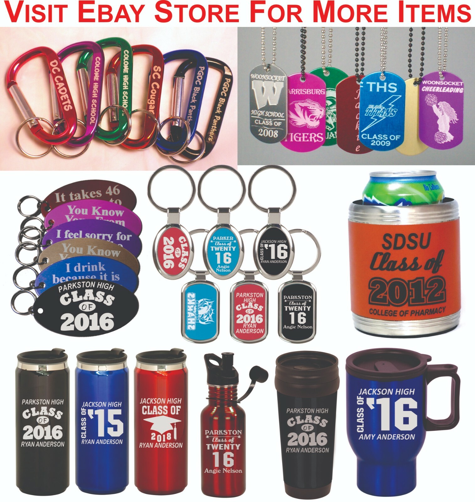 Personalized Graduation Thermos Coffee Travel Graduate Class of 2020 Gift Custom