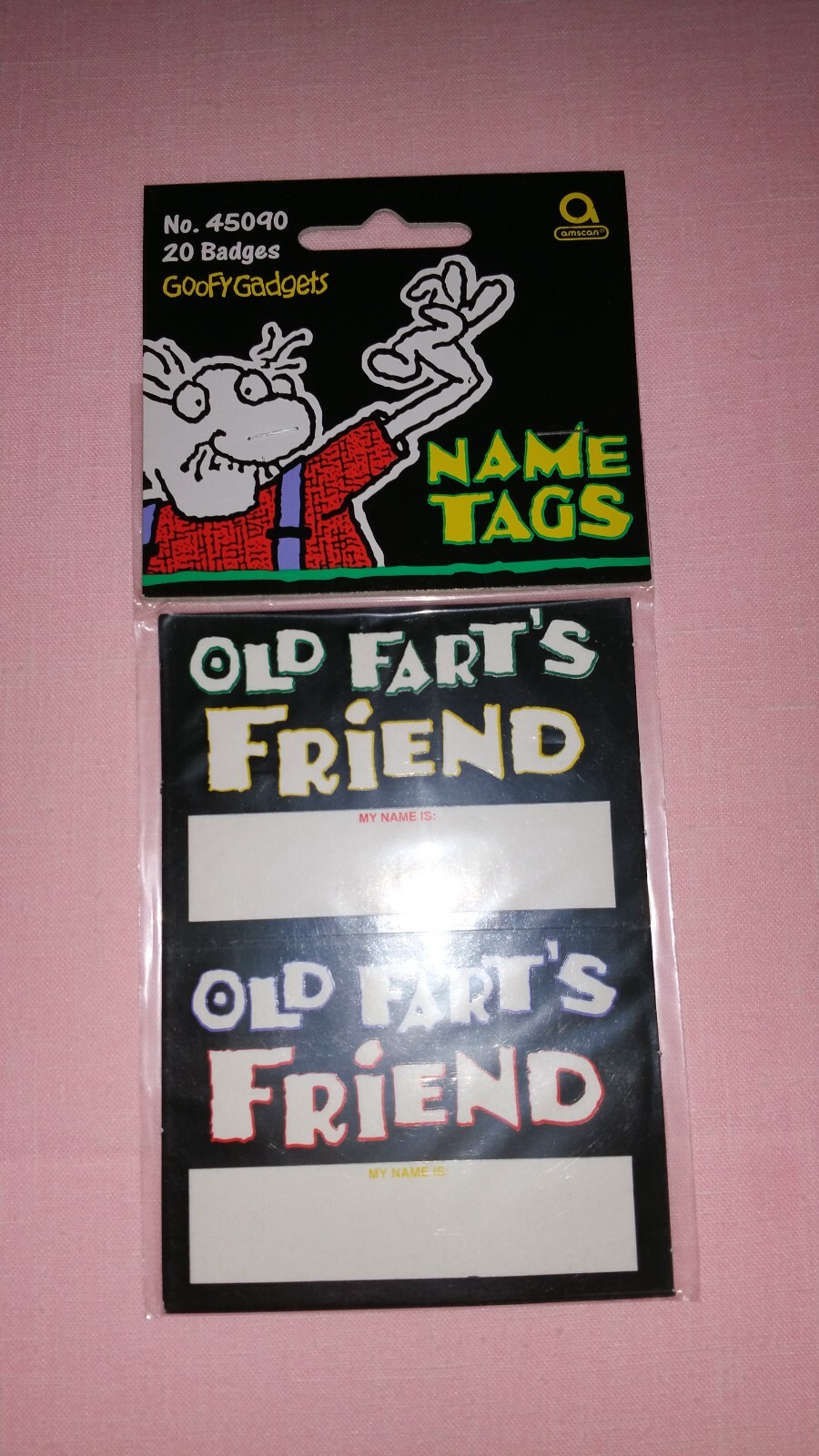OLD FART NAME TAGS NO.45090 20 BADGES BY GOOFYGADGETS – NEW