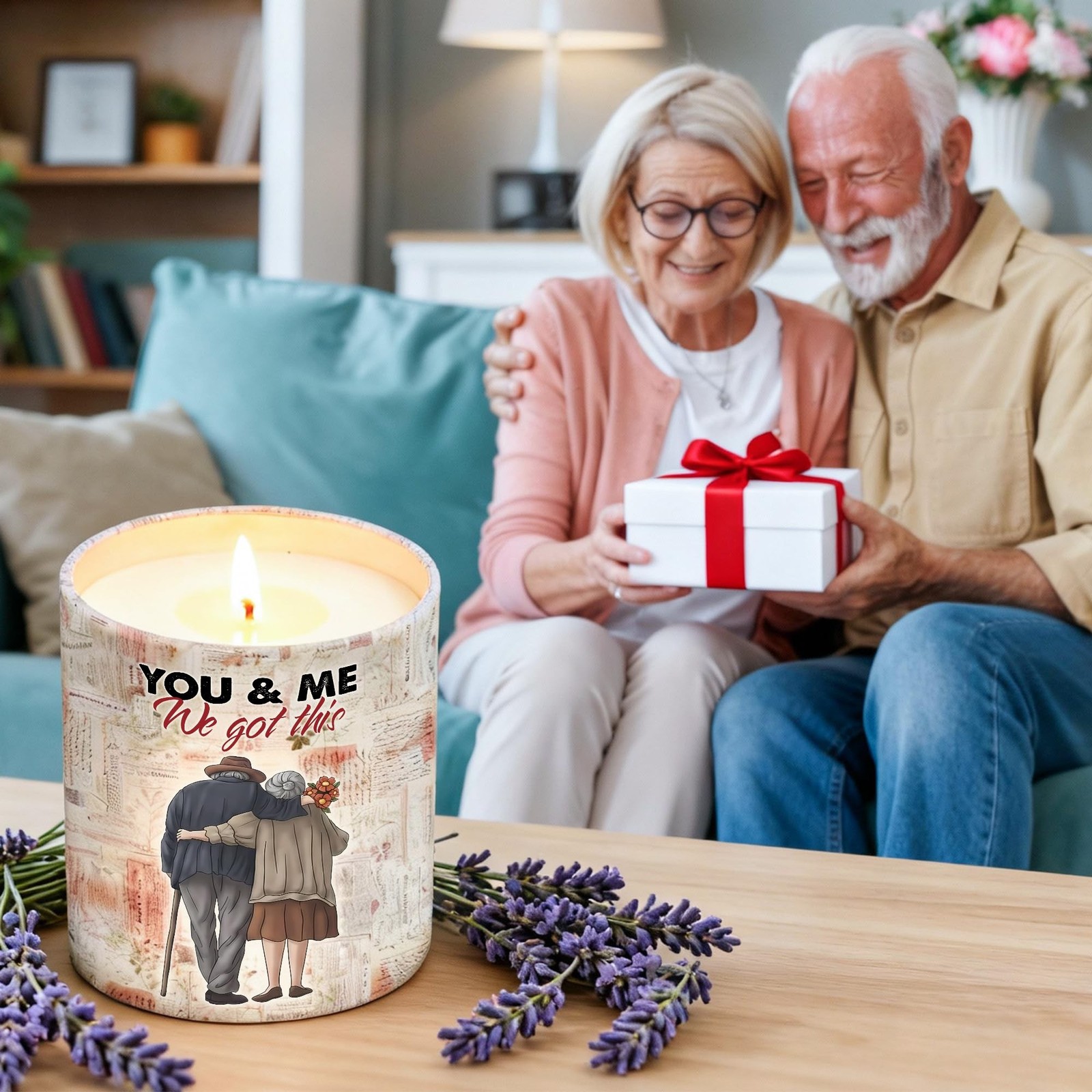 Lavender Candle – Romantic Gifts for Her, Him, Women, Men, Wife, Girlfriend, …