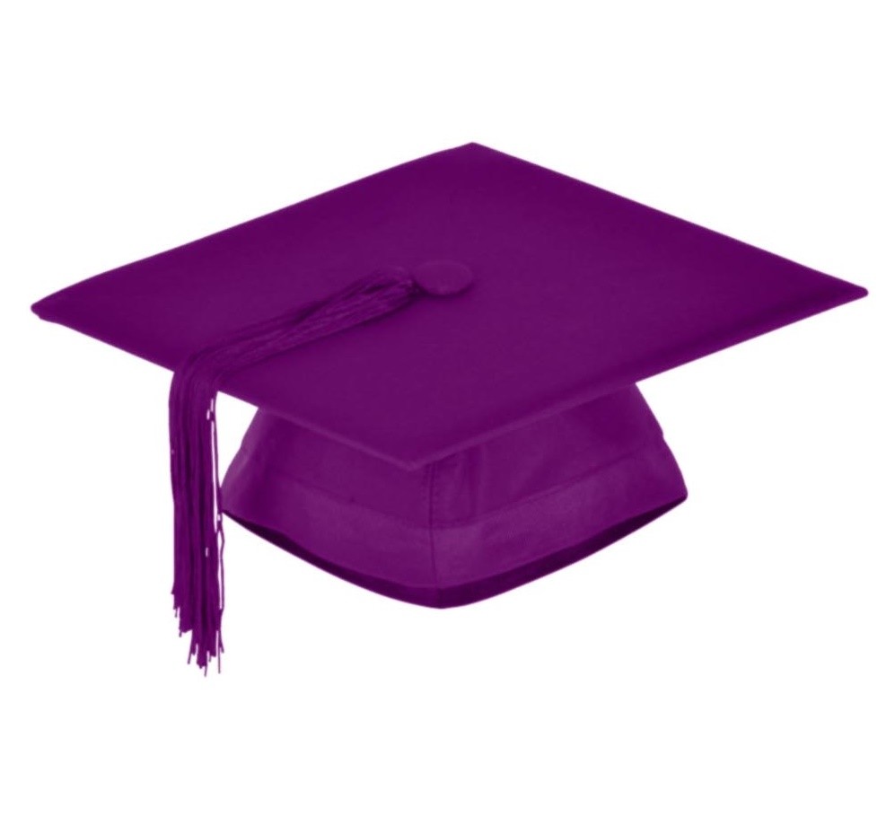 Graduation Mortarboard – Master’s Fitted Cap Colour Hat Academic Gown Accessory