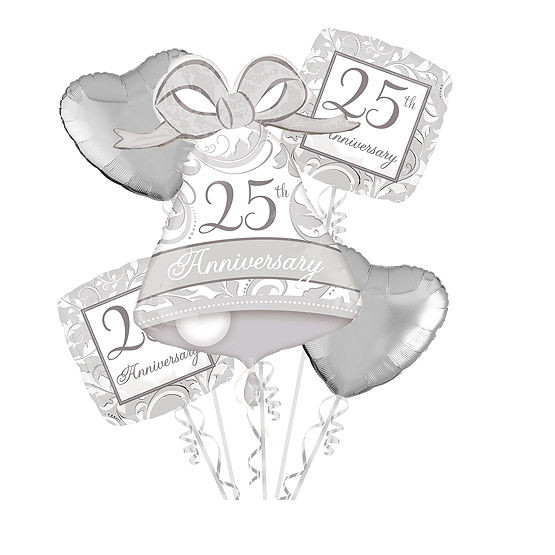 25th Anniversary Party Balloon Bouquet 5ct