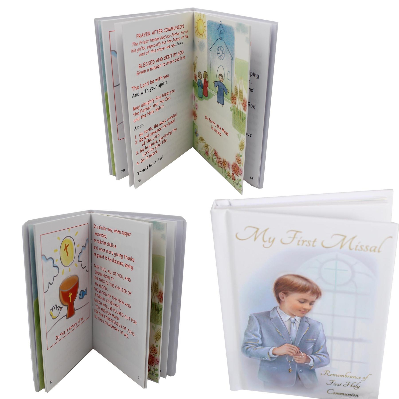 First Holy Communion Missal Book, Rosary Beads and Photo Frame Gift Set Boy