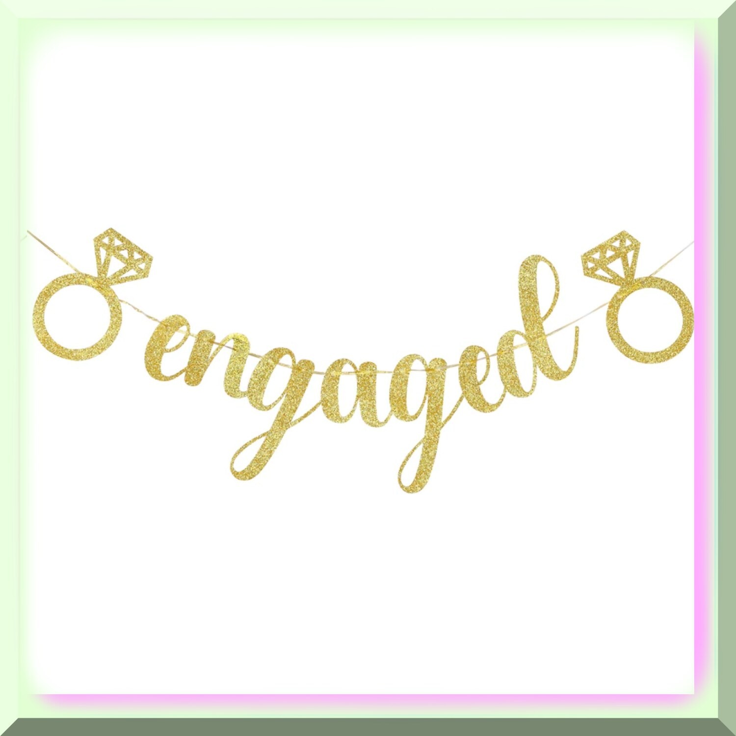 Engagement Celebration Kit with Gold Banners