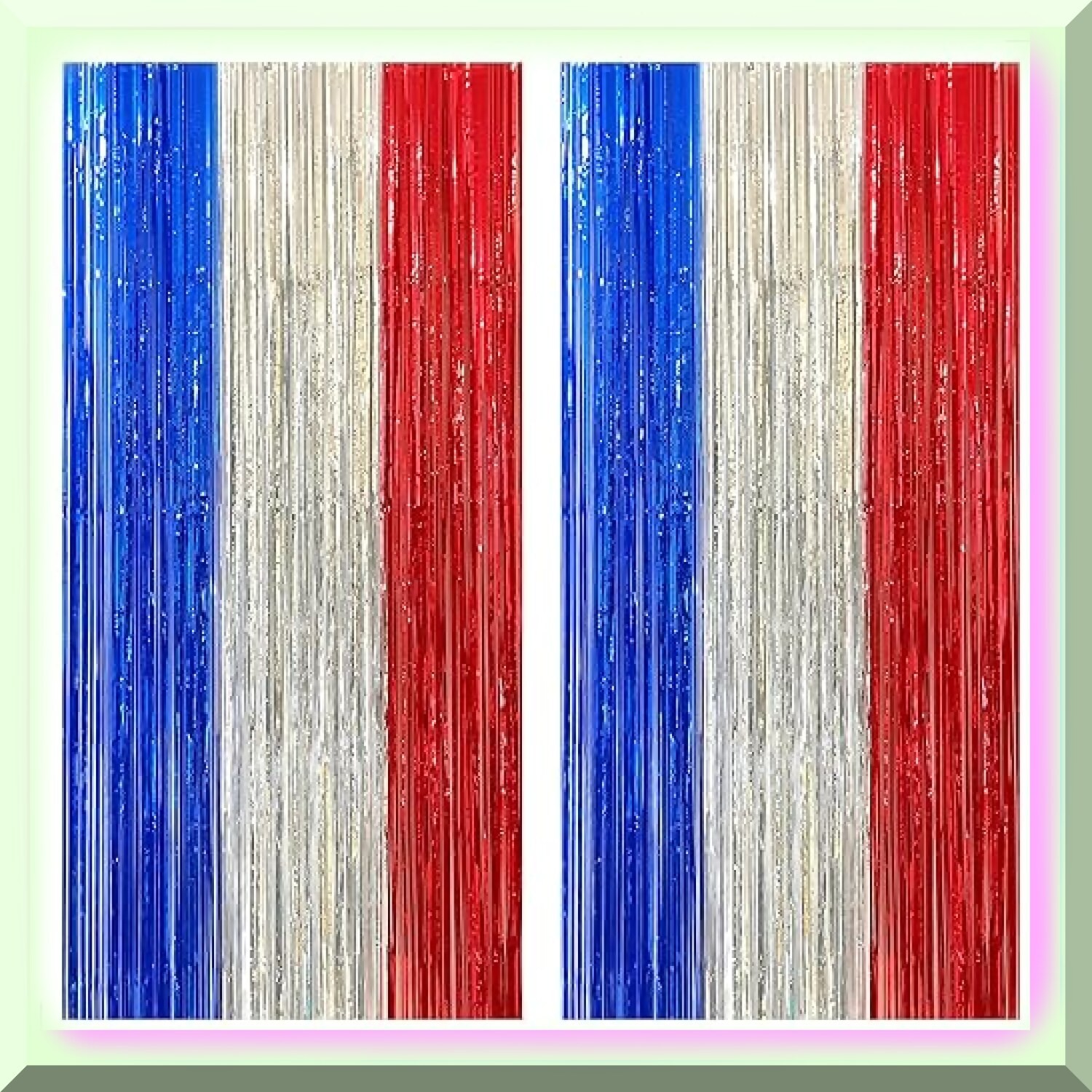 Red White Blue Streamers 8×6.4 Feet