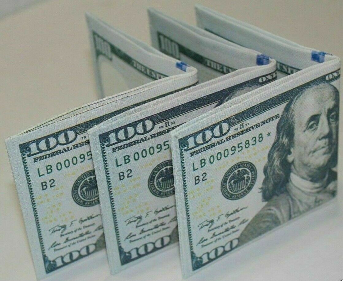 $100 Hundred Dollar Bill Wallet Money Thin Bi-Fold Card Holder – US SELLER