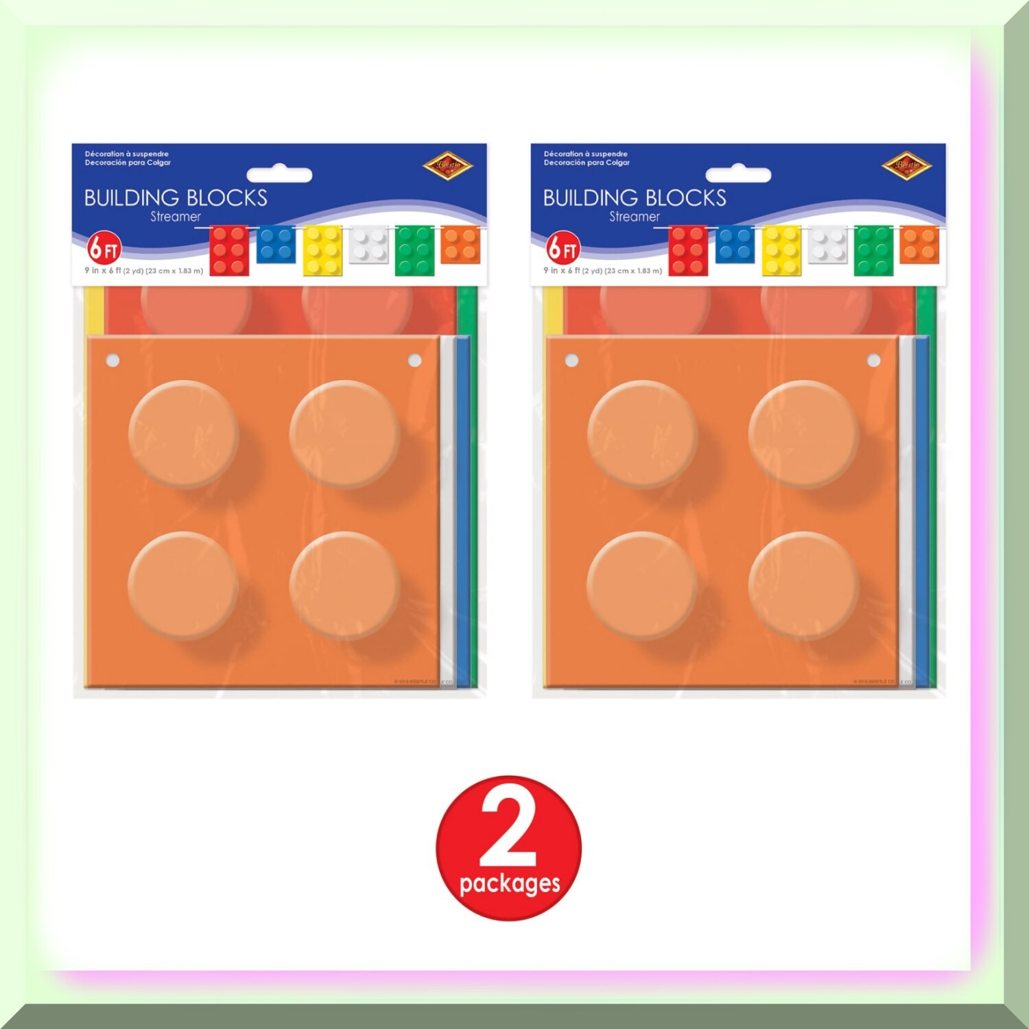 Rainbow Stackable Flags 2 Pack 9×6 Inches