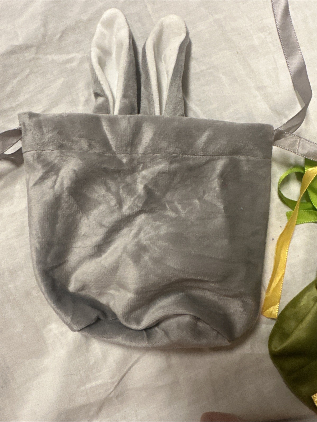 Velvet Drawstring Bunny Bags – 6 Pack Easter Rabbit Reusable, Basket Filler