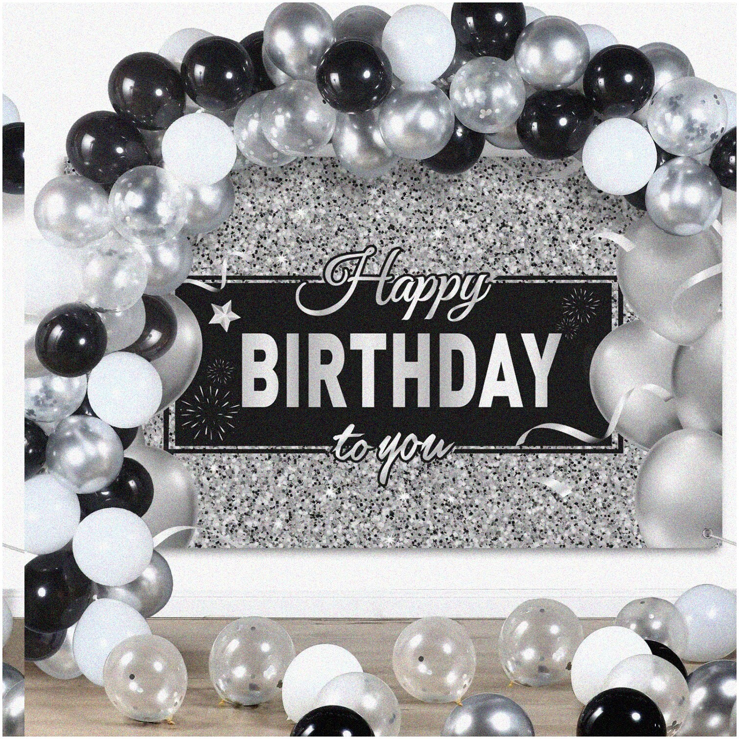 Midnight Magic Birthday Party Kit with Balloons and Backdrop
