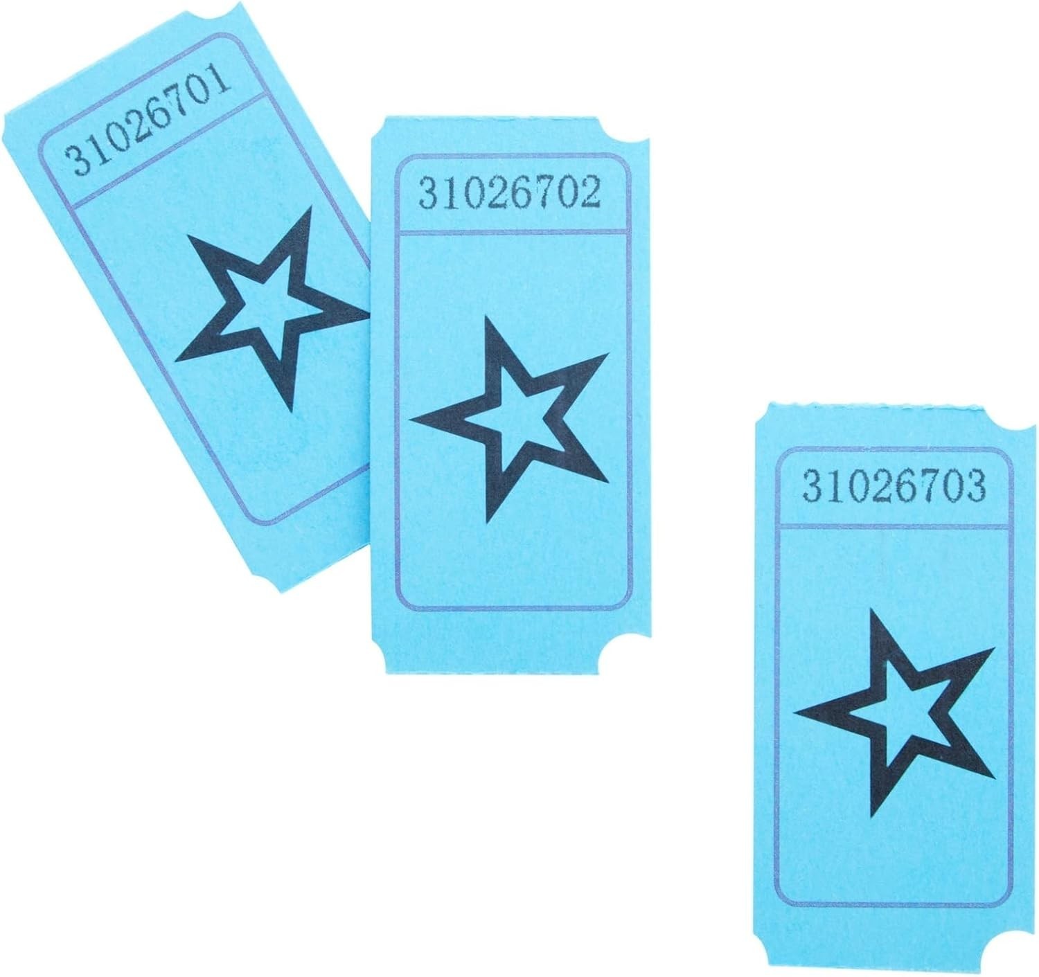 Convenient 2000-Count Blue Star Raffle Tickets – Ideal for School & Fundraisers