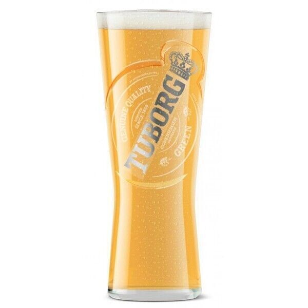 Personalised Tuborg Pint Glass Gift for Him/Her Slim Engraved with Your Message
