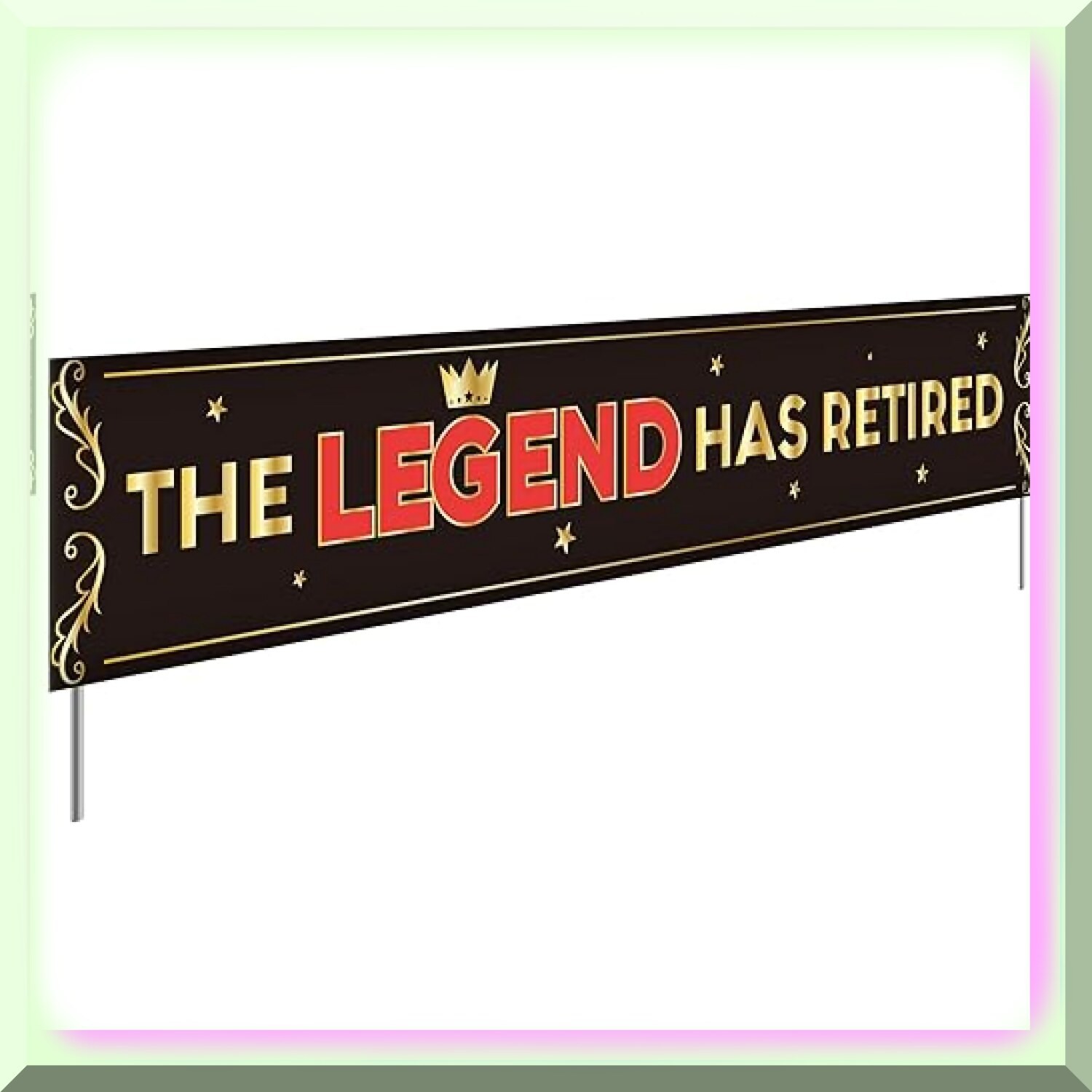 Retirement Yard Sign and Photo Prop 112×19