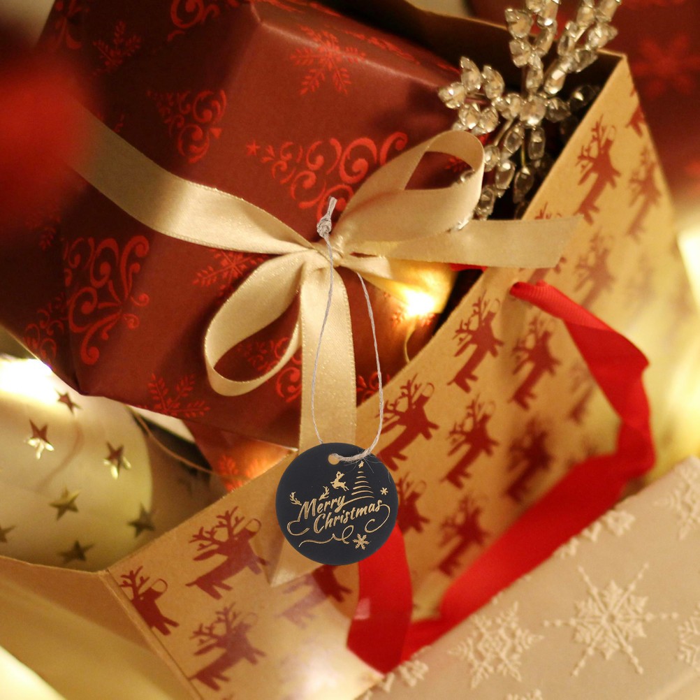 Christmas Paper Gift Tags 100Pcs Thick Cardstock Xmas Hanging Labels