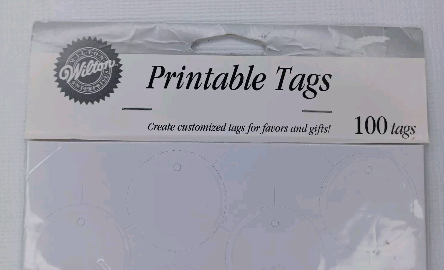 Wilton Printable Tags 100 Paper Tags Print Create Custom Wedding Favor Tags