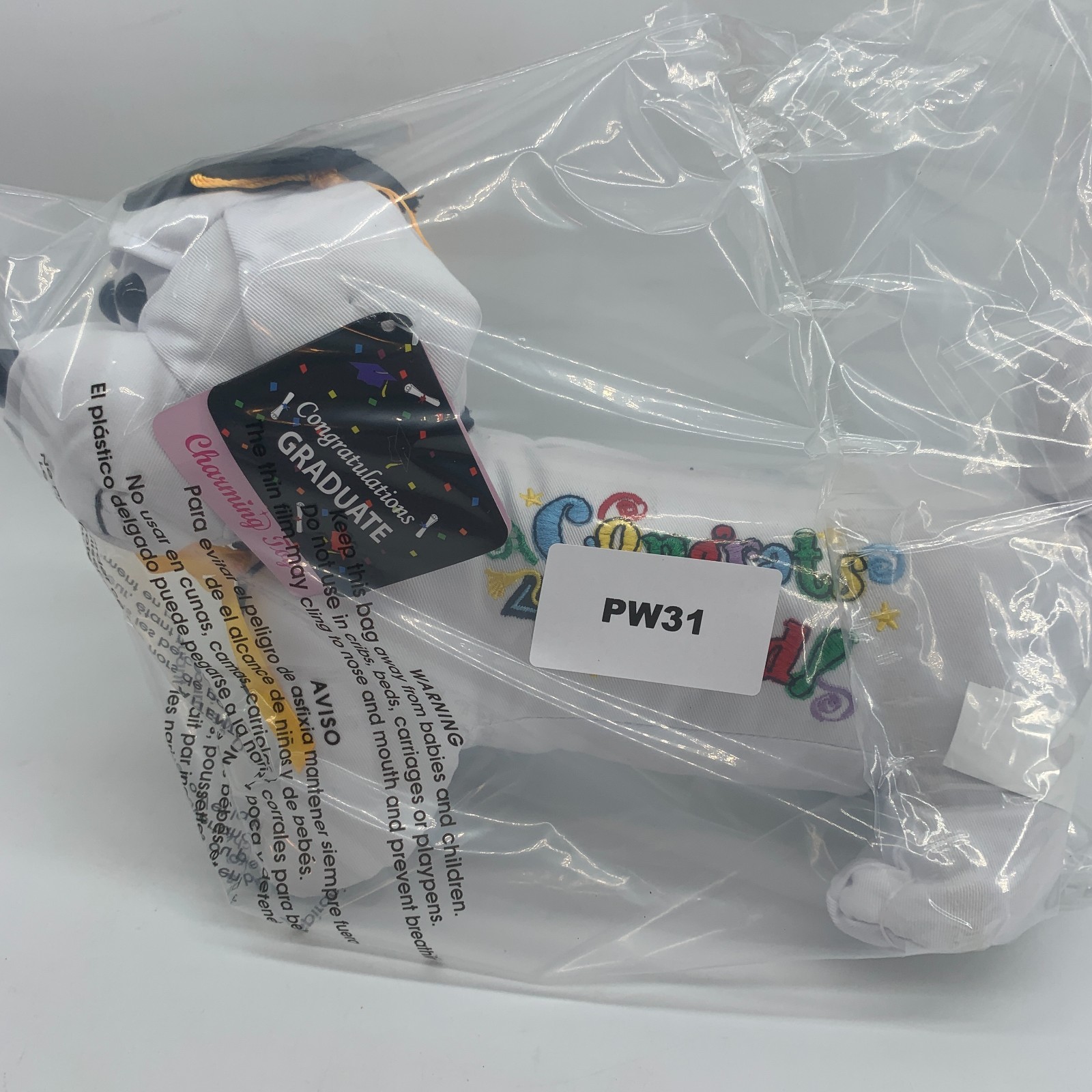Charming Toys 11″ Graduation Autograph Dog with Pen Black Cap Congrats Grad!
