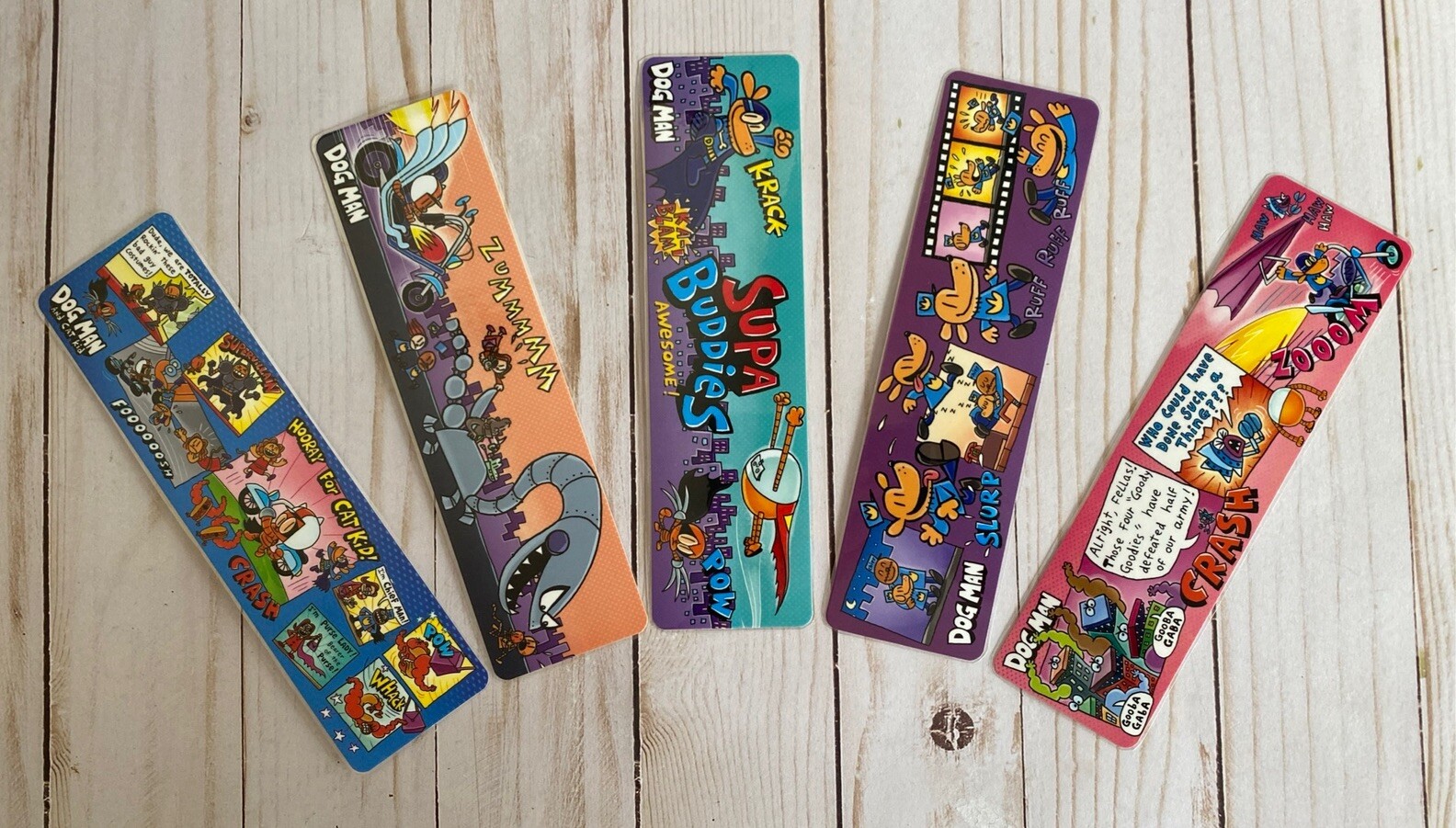 Dog Man Cat Kid Bookmark Laminated Stocking Stuffer Set Of5 Dav Pilkey Free Ship