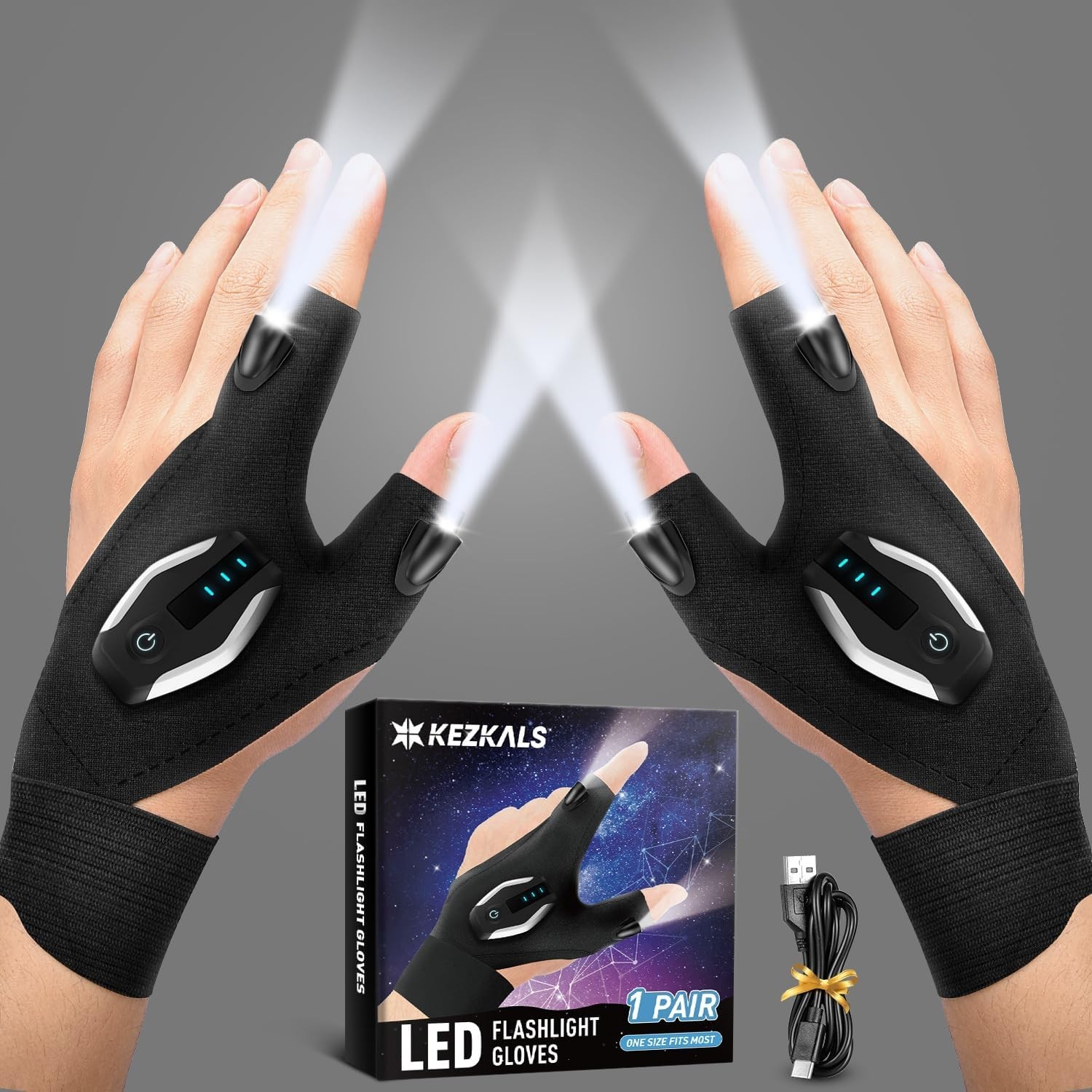 Valentines Day Gifts for Him, Flashlight Gloves Mens Valentines Day Gifts, Co…