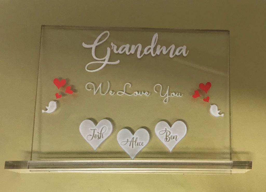 Happy Mothers day engraved gift mother daughter grandma we love you plaque gift