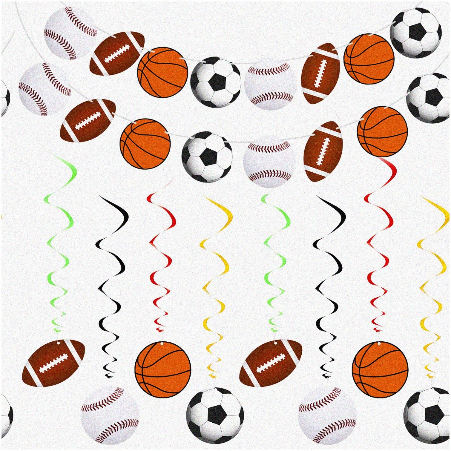 18-Piece Sports Party Decor Set with Banners