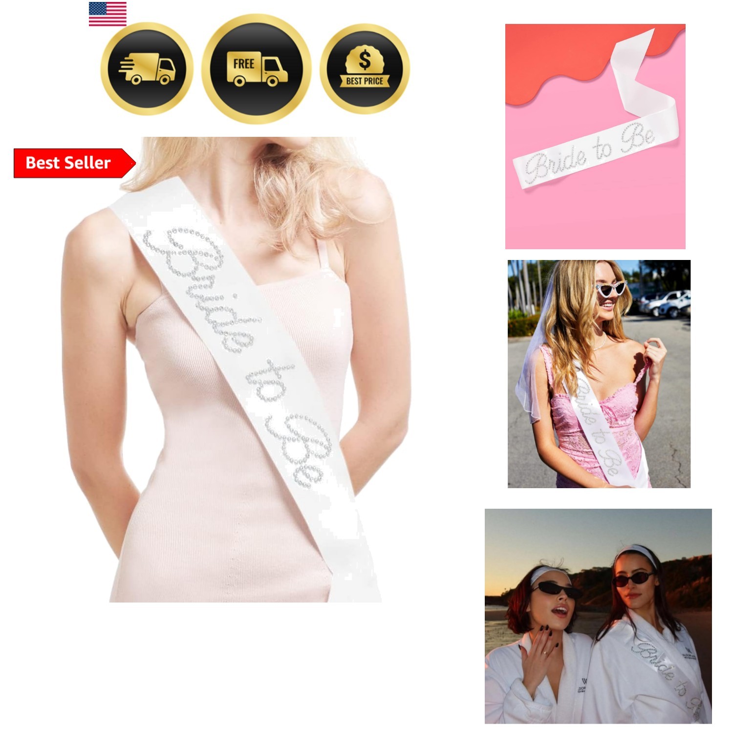 Rhinestone Bride To Be Sash | Bachelorette Party Decorations, Bridal Shower G…