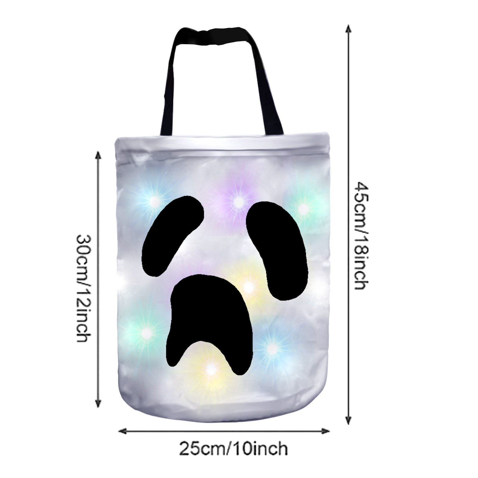 2 pcs LED Jack-O’-Lantern Light Up Halloween Candy Basket Bag Pumpkin Light bag
