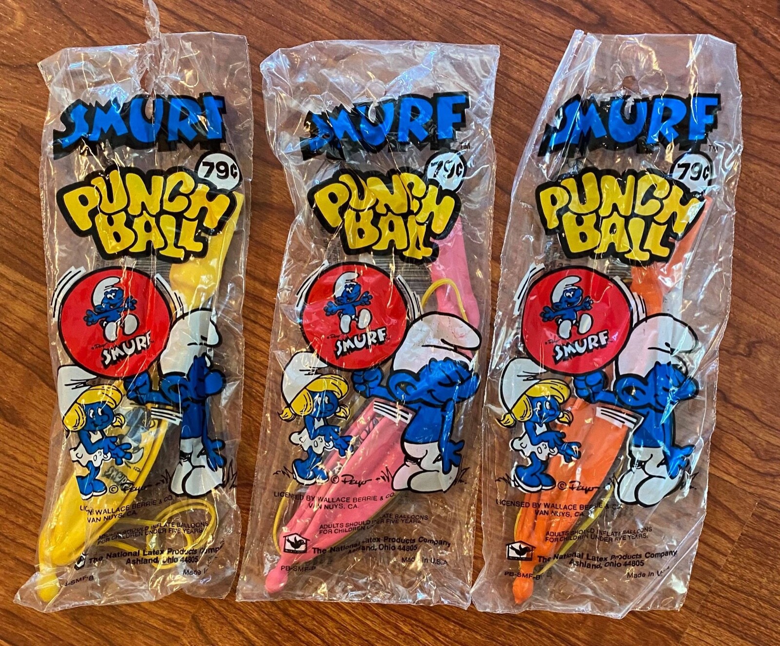 Vintage 1980s Smurfs Punch Balloon – Unused – Your Choice of Color