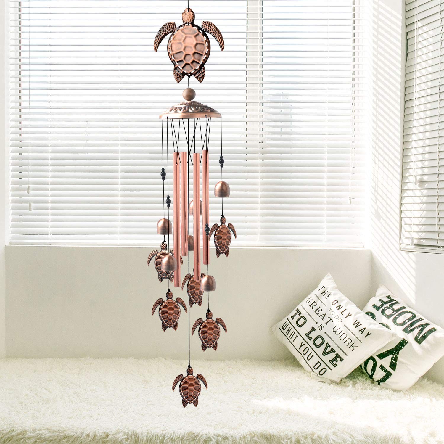 Sea Turtle Wind Chimes Outdoor, Mother Gift,Birthday Gifts for All mom/Grandm…
